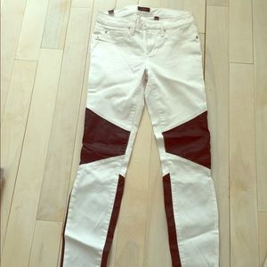 Bebe white and black jeans